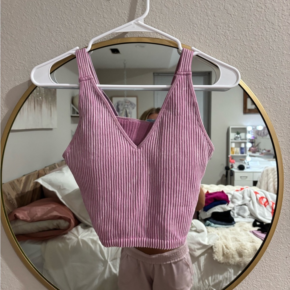 Pink Striped Women's Top